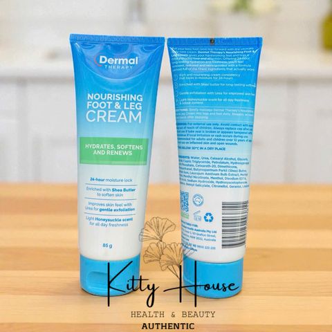 Kem Dưỡng Da Chân và Gót Chân Dermal Therapy Nourishing Foot & Leg Cream 85g - Khóa ẩm 24h, Hương Kim Ngân, Chăm Sóc Da Mềm Mại