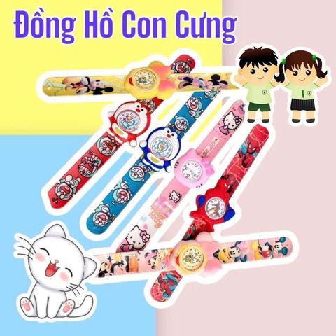 Đồng Hồ Đập Tay Doremon Dễ Thương Cho Bé Gái - Đồng Hồ Kim Nhựa An Toàn, Chất Liệu Bền, Quà Tặng Ý Nghĩa Cho Trẻ Em 2-6 Tuổi