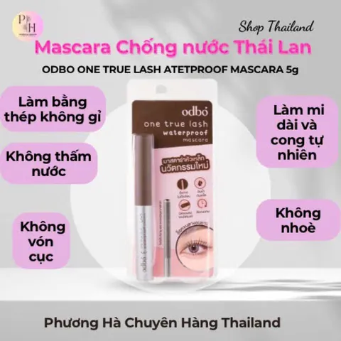 Mascara Odbo One True Lash Waterproof 5g - Chống Thấm Nước, Lông Mi Dài Đẹp Tự Nhiên, Hàng Thái Lan