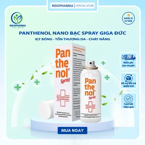 Xịt Panthenol Nano Bạc Giga Đức - Làm Lành Nhanh Vết Bỏng, Cháy Nắng, Tổn Thương Da (Chai 130g)