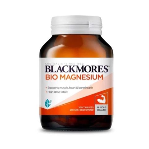 Viên uống Blackmores Bio Magnesium 100 viên - Hỗ trợ cơ bắp, tim mạch và sức khỏe xương - Sản phẩm nhập khẩu chất lượng Úc