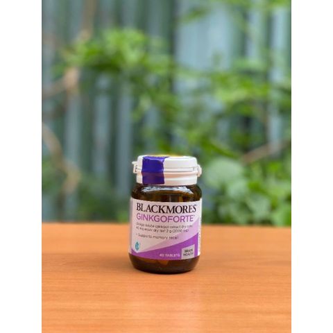 Viên Uống Blackmores Ginkgo Forte 40 Viên - Hỗ Trợ Tăng Cường Trí Não, Cải Thiện Trí Nhớ và Chức Năng Nhận Thức