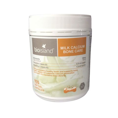 Viên bổ sung Canxi Sữa Vitamin D, K Bioisland Bone Care Hỗ Trợ Phát Triển Xương Khỏe - Nhập Khẩu Úc, Chất Lượng Cao