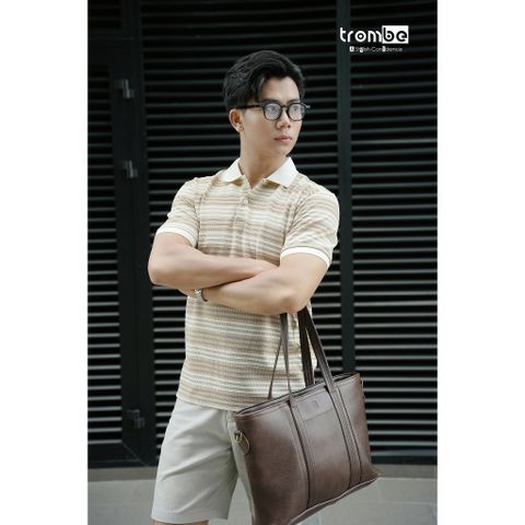 Áo Polo Nam Dệt Kim HORIZON Trombe Sọc Ngang Dập Nổi Ít Nhăn - Thời Trang Năng Động Cho Đi Làm và Đi Chơi