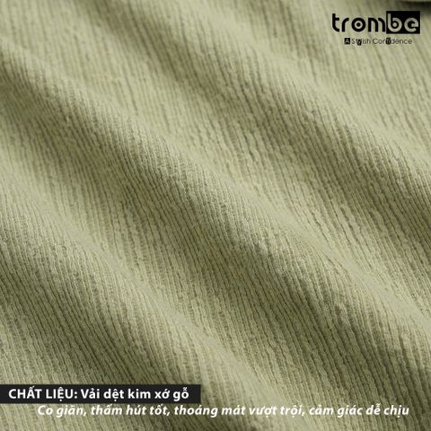 Áo Polo Nam Dệt Kim WOOD CRAFT Trombe Cổ V Mềm Mịn Thấm Hút Mồ Hôi - Thời Trang Thanh Lịch Đi Làm và Đi Chơi