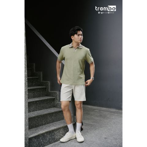 Áo Polo Nam Dệt Kim WOOD CRAFT Trombe Cổ V Mềm Mịn Thấm Hút Mồ Hôi - Thời Trang Thanh Lịch Đi Làm và Đi Chơi