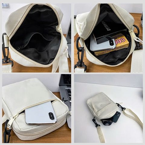 Túi Đeo Chéo Canvas Năng Động Có Ngăn Tiện Lợi - Túi Thời Trang Basic dễ Phối Đồ cho Đi Học, Đi Làm, Đi Chơi