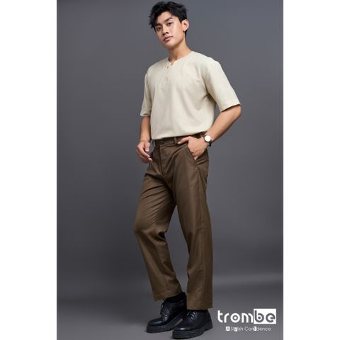 [Mua là có quà] Áo Linen Thiết Kế Trombe Tay Ngắn Một Nút Dáng Suôn Form Rộng Thanh Lịch
