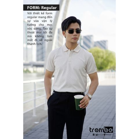 Áo Polo Nam Ngắn Tay FLIESE Dệt Kim Họa Tiết Caro Dập Nổi - Thời Trang Trẻ Trung, Sang Trọng, Phong Cách Thể Thao