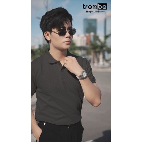 Áo Polo Nam Ngắn Tay FLIESE Dệt Kim Họa Tiết Caro Dập Nổi - Thời Trang Trẻ Trung, Sang Trọng, Phong Cách Thể Thao