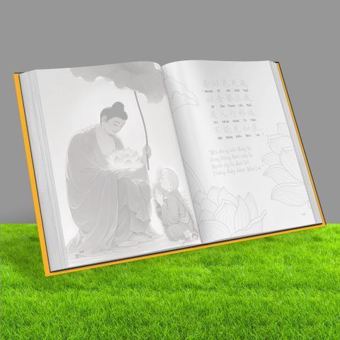 Vở Chép Kinh Kim Cang Song Ngữ - Chép Kinh Chữ Hán và Chữ Việt In Mờ Dễ Dàng Mang Theo A5