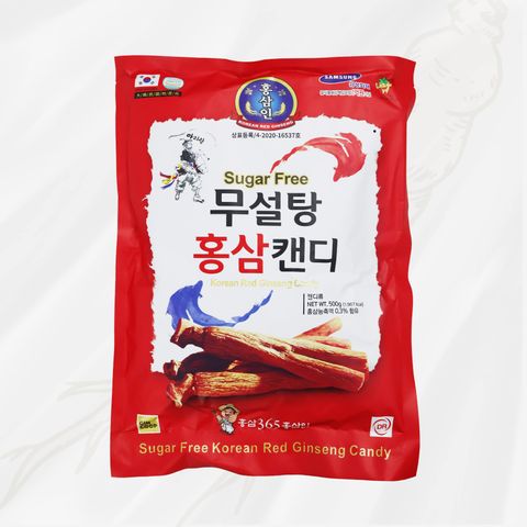 Kẹo Hồng Sâm Không Đường 365g Hàn Quốc - Tăng Đề Kháng, Giảm Say Tàu Xe, Hỗ Trợ Kiểm Soát Đường Huyết, Quà Tặng Sức Khỏe
