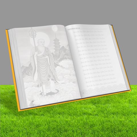 Vở Chép Kinh Vu Lan Song Ngữ A5 - Chép Chữ Hán và Chữ Việt In Mờ - Sách Học Tiếng Trung Phật Giáo Chính Thức