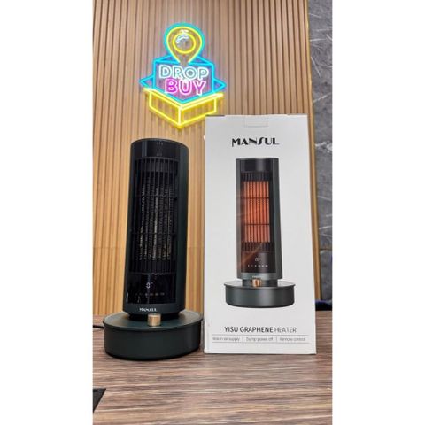 Quạt Sưởi Gốm MANSUL FAN HEATER 2 Chiều Nóng Lạnh Tích Hợp Remote - An Toàn, Êm Ái, Thiết Kế Sang Trọng, Giải Thưởng K Design 2022
