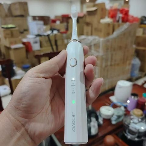 Bàn Chải Điện JETOVO Sonic - Công Nghệ Sóng Âm, Chống Nước IPX7, 3 Chế Độ Làm Sạch, Kèm 2 Đầu Bàn Chải - Chăm Sóc Răng Miệng Hiện Đại