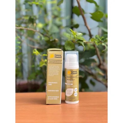 Serum Chống Nắng Dưỡng Ẩm Cancer Council Face Day Wear SPF50+ 50ml - Dưỡng Ẩm, Bảo Vệ Da, Thấm Nhanh, Không Bóng, Dùng Lót Trang Điểm