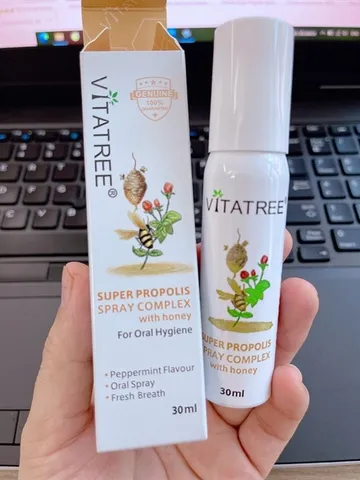 Chai Xịt Keo Ong Vitatree 30ml - Chiết Xuất Tự Nhiên Giúp Dưỡng Da Mịn Màng và Kháng Viêm, Sản Phẩm Chăm Sóc Da Toàn Diện