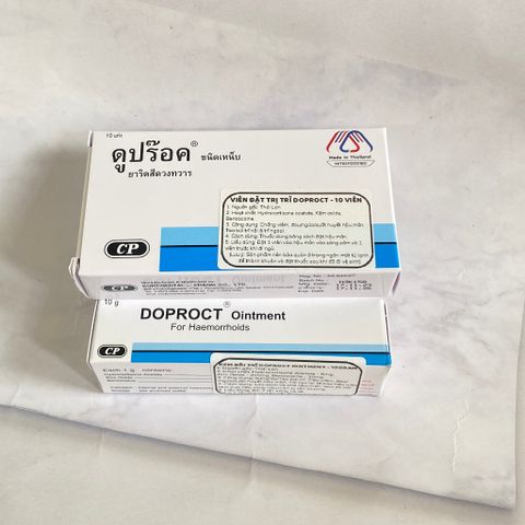 Kem Bôi Trĩ Doproct Thái Lan 10g - Giảm Ngứa, Cầm Máu, Hỗ Trợ Khỏe Hậu Môn, Ngăn Ngừa Búi Trĩ Mới