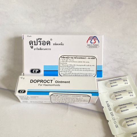 Kem Bôi Trĩ Doproct Thái Lan 10g - Giảm Ngứa, Cầm Máu, Hỗ Trợ Khỏe Hậu Môn, Ngăn Ngừa Búi Trĩ Mới