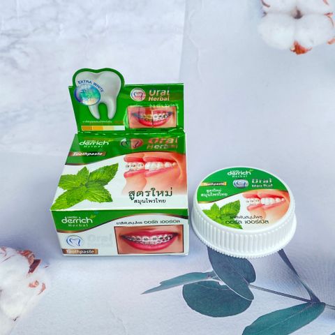Bột Kem Đánh Răng Oral Herbal Thái Lan - Chăm Sóc Răng Miệng Cho Người Niềng Răng, Làm Trắng Răng và Giữ Miệng Thơm Tho