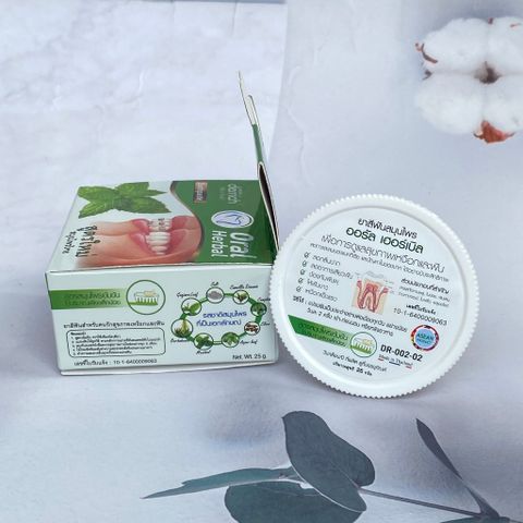 Bột Kem Đánh Răng Oral Herbal Thái Lan - Chăm Sóc Răng Miệng Cho Người Niềng Răng, Làm Trắng Răng và Giữ Miệng Thơm Tho