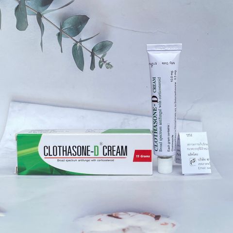 Kem Bôi Nấm Móng Thái Lan Clothasone-D 15g - Dưỡng Móng Tay, Chân Tự Nhiên, Thoa Ngày 2 Lần, Chăm Sóc Da Mặt