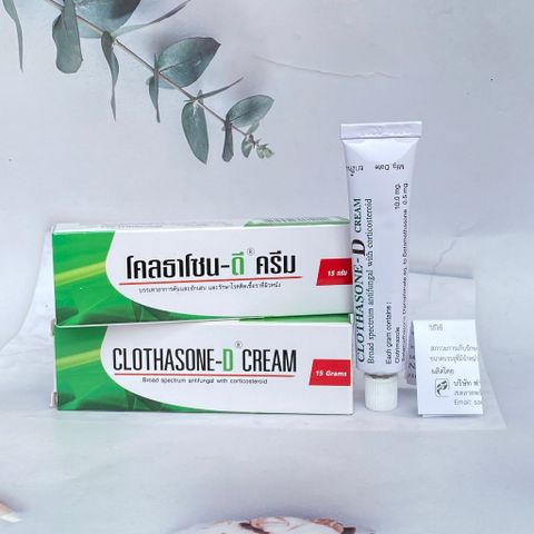 Kem Bôi Nấm Móng Thái Lan Clothasone-D 15g - Dưỡng Móng Tay, Chân Tự Nhiên, Thoa Ngày 2 Lần, Chăm Sóc Da Mặt