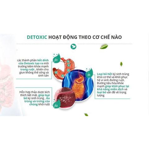 Viên Uống Detoxic Nga Chính Hãng Diệt Ký Sinh Trùng Hôi Miệng 20 viên