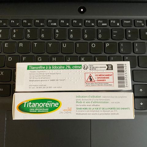 Kem Bôi Trĩ Pháp Titanoreine Chính Hãng 20g
