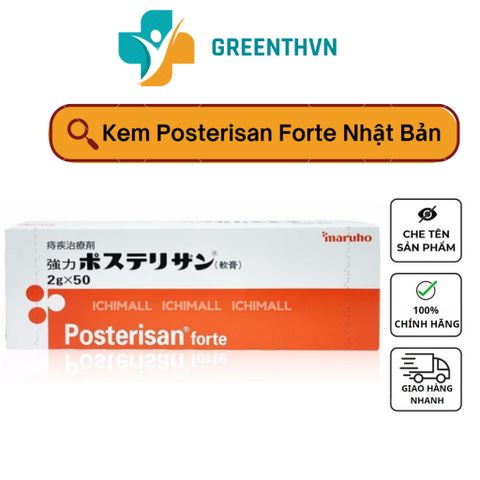 Kem Bôi Trĩ Posterisan Forte Nhật Bản - Giảm Đau, Sưng, Hỗ Trợ Teo Búi Trĩ - Hộp 50 Tuýp Thực Phẩm Chức Năng