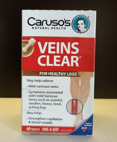 Viên Uống Hỗ Trợ Suy Giãn Tĩnh Mạch Caruso'S Veins Clear 60 Viên 296542
