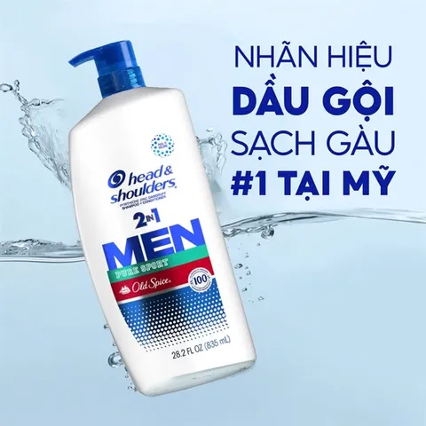 Dầu gội Head Shoulders Men Pure Sport Old Spice 835 ml 296547