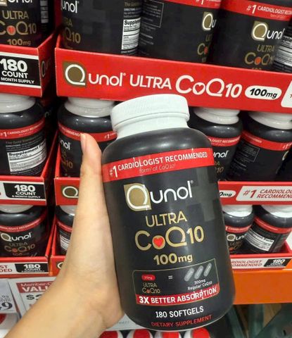Viên uống bổ tim mạch Qunol Ultra CoQ10 100mg - Hỗ trợ sức khỏe tim mạch, 180 viên, hàng nhập Mỹ