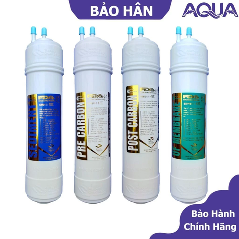 Lõi Lọc Nước Đúc Hàn Quốc 11 Inch - Bộ Lõi Nguyên Khối Sediment, Pre Carbon, Post Carbon & UF - Chất Lượng Cao, Bộ Sản Phẩm Nhập Khẩu