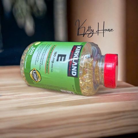 Viên uống Vitamin E Kirkland 400IU 500 viên - Hỗ trợ làm đẹp da, giảm sẹo, ngăn lão hóa da, 100% thiên nhiên