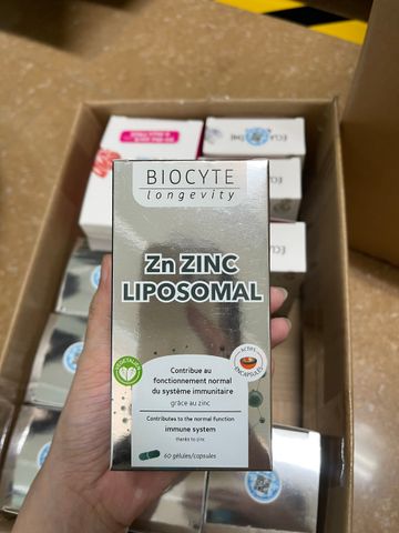 Viên kẽm Zn Zinc Liposomal Biocyte Pháp hỗ trợ giảm mụn nội tiết, tăng đề kháng