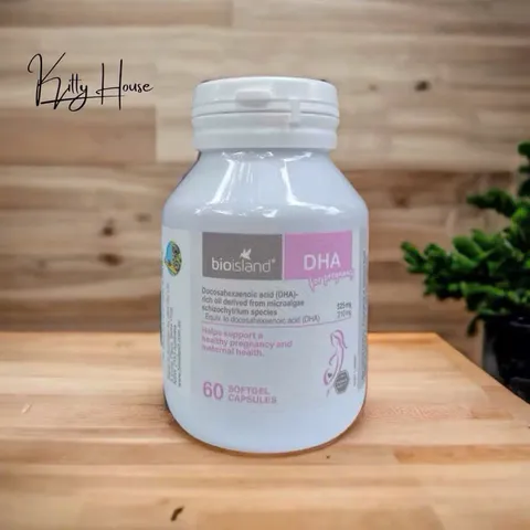 Viên Uống DHA Bio Island Bổ Sung Cho Bà Bầu - 60 Viên Giúp Phát Triển Trí Tuệ Thai Nhi, An Toàn Từ Thiên Nhiên