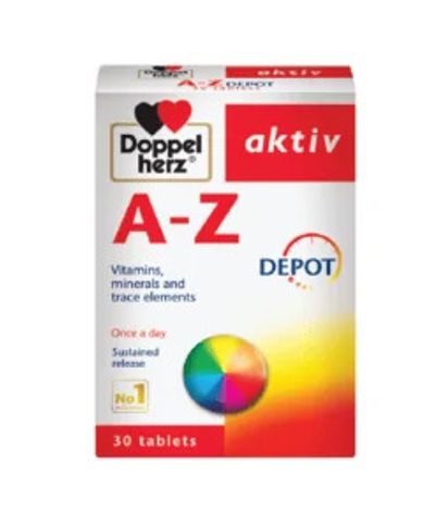 Viên uống vitamin tổng hợp Doppelherz AZ Depot - Hỗ trợ sức khỏe, giảm mệt mỏi, nhập khẩu Đức, 30 viên