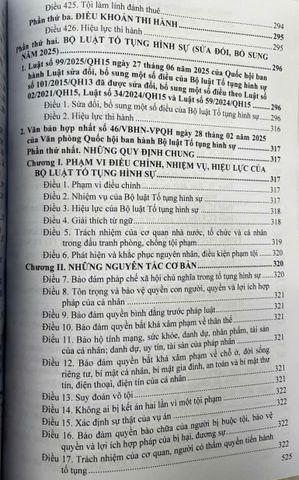 Bộ luật Hình sự, Bộ luật Tố tụng Hình sự (sửa đổi, bổ sung năm 2025, chưa hợp nhất)