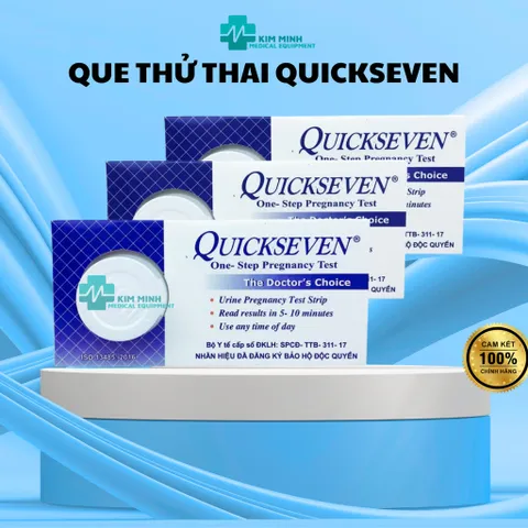 Que Thử Thai Quickseven TANAPHAR - Test Thai Nhanh Chính Xác, Phát Hiện Sớm Trong 7-10 Ngày, Hộp 1 Que Dùng Một Lần