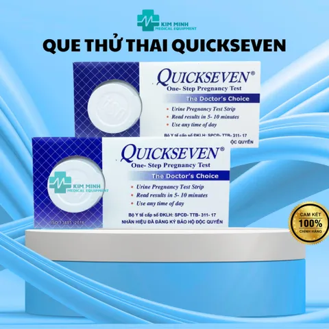 Que Thử Thai Quickseven TANAPHAR - Test Thai Nhanh Chính Xác, Phát Hiện Sớm Trong 7-10 Ngày, Hộp 1 Que Dùng Một Lần