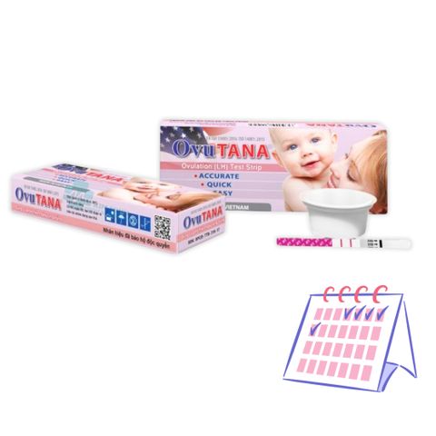 Que thử rụng trứng OVUTANA - Hộp 12 Que, phát hiện thời gian rụng trứng nhanh chóng, chính hãng, hỗ trợ thụ thai hiệu quả
