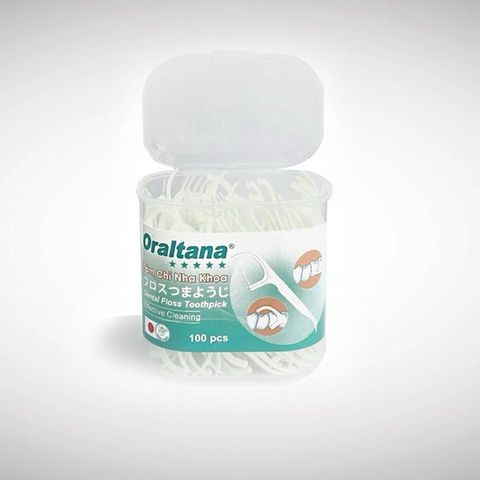 Tăm Chỉ Nha Khoa Oraltana Hộp 100 Cái - Giải Pháp Vệ Sinh Răng Miệng Hiệu Quả, Tiện Lợi và An Toàn (Combo 3 Hộp)