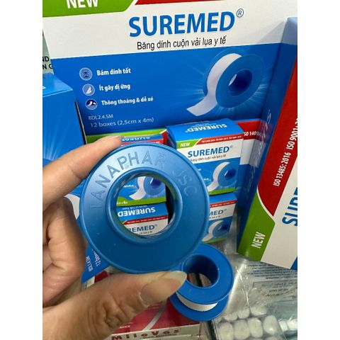 Hộp 12 Cuộn Băng Keo Dính Vải Lụa Y Tế UGOTANA - Băng Dính Silk Tape Chất Lượng Cao, An Toàn Cho Da