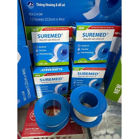 Hộp 12 Cuộn Băng Keo Dính Vải Lụa Y Tế UGOTANA - Băng Dính Silk Tape Chất Lượng Cao, An Toàn Cho Da