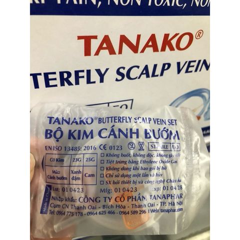 Bộ 50 Kim Cánh Bướm 23G 25G Tanako – Kim Tiêm Tĩnh Mạch Được Tiệt Trùng An Toàn Cho Trẻ Em Và Người Lớn
