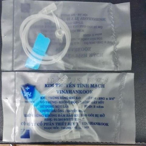 Hộp 50 Kim Truyền Tĩnh Mạch Cánh Bướm Vinahankook - Kim Chích 23G/25G Vô Trùng, Tiệt Trùng Khí EO, An Toàn Sức Khỏe