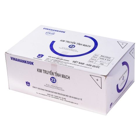 Hộp 50 Kim Truyền Tĩnh Mạch Cánh Bướm Vinahankook - Kim Chích 23G/25G Vô Trùng, Tiệt Trùng Khí EO, An Toàn Sức Khỏe