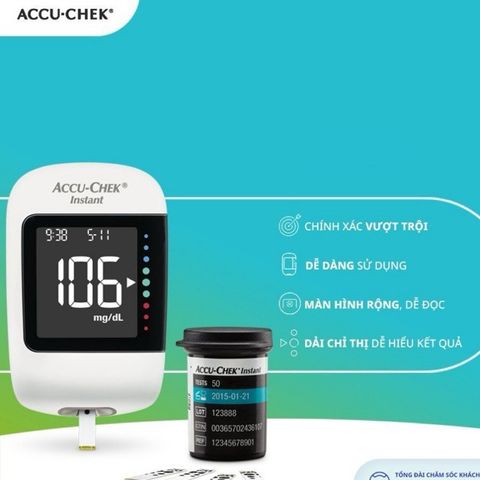 Máy Đo Đường Huyết ACCU-CHEK INSTANT - Thiết Bị Đo Đường Huyết Chất Lượng Cao, An Toàn và Tiện Lợi cho Người Tiểu Đường