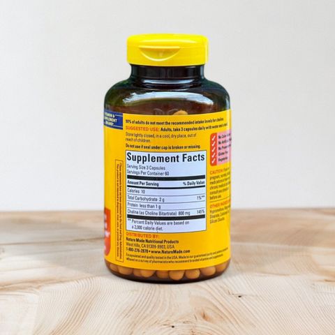 Viên uống bổ sung Choline Extra Strength Dosage 800mg Nature Made 180 viên